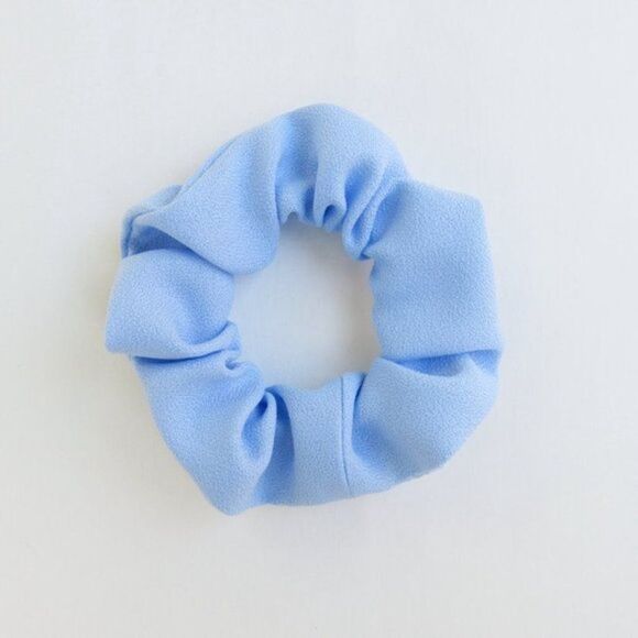 Blue Scrunchies -Set of 3 - Pony Tail - Upcycled - Handmade - FREE W/ PURCHASE   - Picture 3 of 10